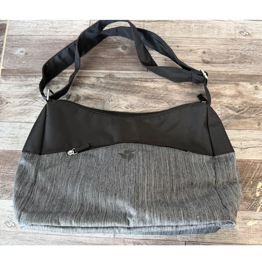 Medela Breast Pump Tote Bag Gray Black Shoulder Carry Diaper Bag Organizer